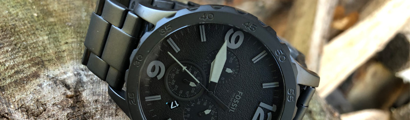 czarny meski zegarek fossil